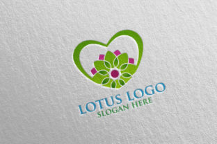 Lotus Flower Logo 8 for Yoga and Spa