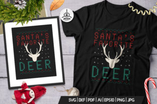 Santa’s Favorite Deer: A Unique Christmas Graphic Design for Holiday Enthusiasts